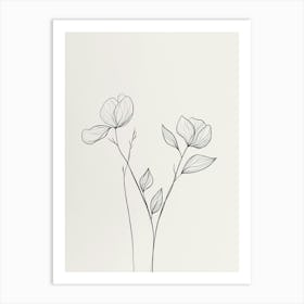 Flower Drawing 1 Art Print