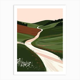 Road Through The Countryside Art Print