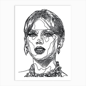 Taylor Swift Portrait Abstract Geometric (13) Art Print