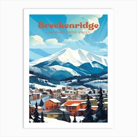 Breckenridge Colorado USA Skiing Resort Travel Art Art Print
