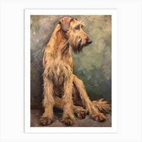 Irish Wolfhound Acrylic Painting 7 Art Print