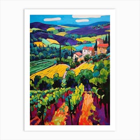 Montalcino Italy 4 Fauvist Painting Art Print