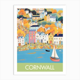 Corwall England Day Travel Print Painting Cute Art Print