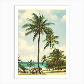 Bathsheba Beach 2 Barbados Vintage Art Print
