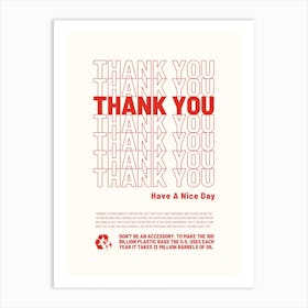 Thank You Bag Art Print