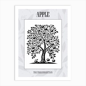 Apple Tree Simple Geometric Nature Stencil 1 Poster Art Print