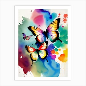 Colorful Butterflies 188 Art Print