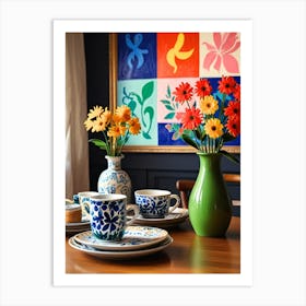 Table With Flowers 1 Art Print