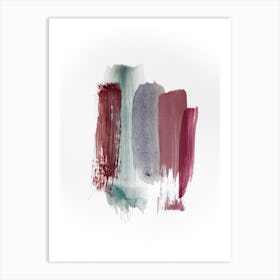 Abstract Aquarelle Earty Colors Of The Woods Art Print