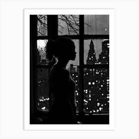 Silhouette Of A Woman Art Print