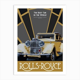 Rolls Royce vintage poster Art Print