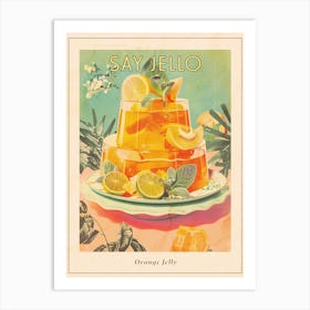 Orange Jelly Retro Collage 3 Poster Art Print