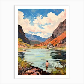Wild Swimming At Loch Maree Scotland 2 Art Print