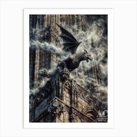 Dragon On A Tower Art Print