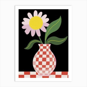 Wild Flowers Dark Tones In Vase 1 Art Print