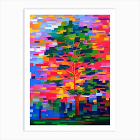 Goldenrain Tree Tree Cubist Art Print