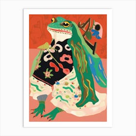 Maximalist Animal Painting Frog 2 Art Print