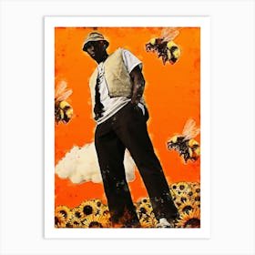 flowers boy 3 Art Print