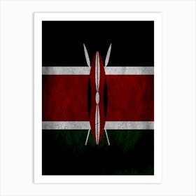 Kenya Flag Texture Art Print