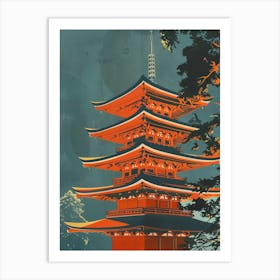 Mount Koya In Koyasan Mid Century Modern 1 Art Print