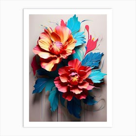 Paper Flowers 7 Art Print