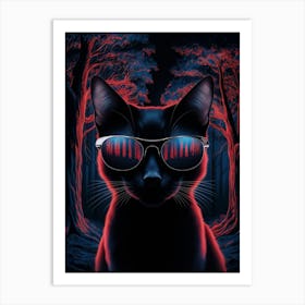 Cat In The Woods Art Print