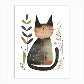 Korat Cat Clipart Illustration 1 Art Print