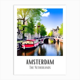 Amsterdam Colorful Cityscape 2 Art Print