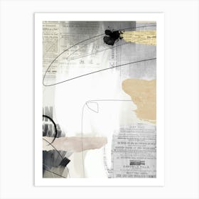 Modern Newspaper Abstract 3 Art Print