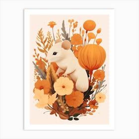 Fall Foliage Mouse 1 Art Print