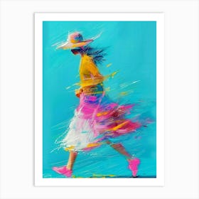 Girl In A Hat Art Print