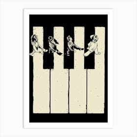 Piano Keys the beatles band music Art Print
