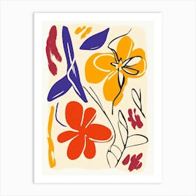 Abstract Flowers 87 Art Print