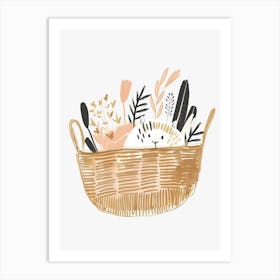 Basket Of Flowers 6 Art Print