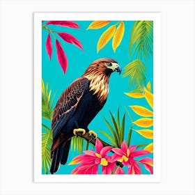 Golden Eagle Tropical bird Art Print