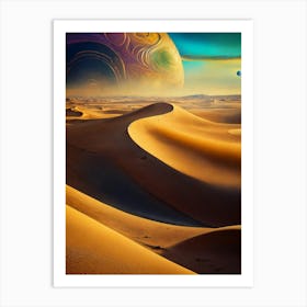 Planets In The Desert Art Print