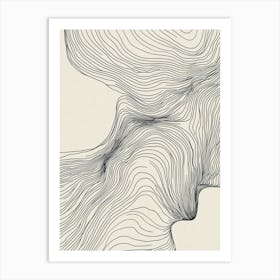 Abstract Drawing Of A Woman'S Face Art Print