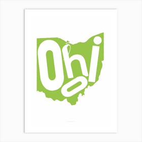 Ohio State Typography Art Print
