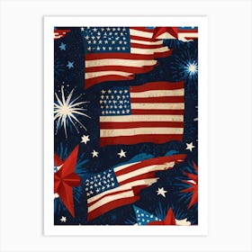 Patriotic Pattern Art Print