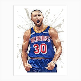 Stephen Curry Golden State Warriors Art Print