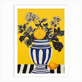 Lemons In A Vase 1 Art Print