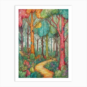 Path In The Woods 14 Art Print