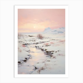 Dreamy Winter Painting Iceland 1 Art Print