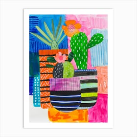 Cactus Pots 3 Art Print