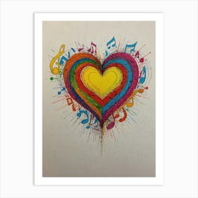 Heart Of Music 26 Art Print