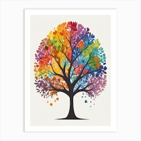 Rainbow Tree Art Print