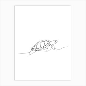 Turtle Line Art Poster