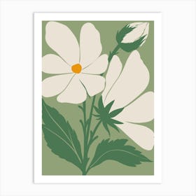 White Flowers 3 Art Print