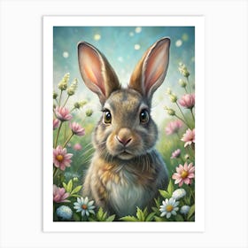 Bunny In The Meadow 1 Art Print