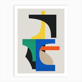 Harmonious abstract collage 1 Art Print